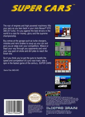 Super Cars (USA) box cover back